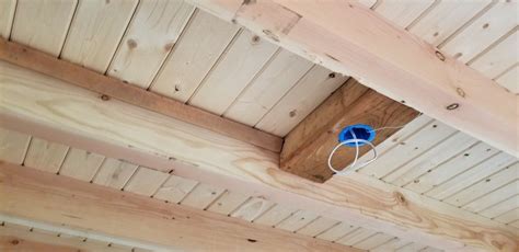 detail hiding electrical box at bottom of beam|hiding electrical beams in cabin.